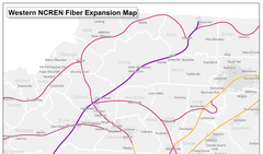 Western NCREN Fiber Expansion Map
