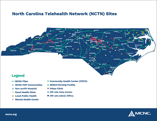 NC Telehealth Network Sites Map Thumbnail